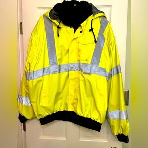 Occunomix Premium 4 in 1 Bomber Jacket Yellow - Type R Class 3, XL, hood & liner